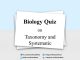 Biology Quiz on Taxonomy and Systematic for NEET & Medical Exam 2021 Biology Quiz on Taxonomy and Systematic