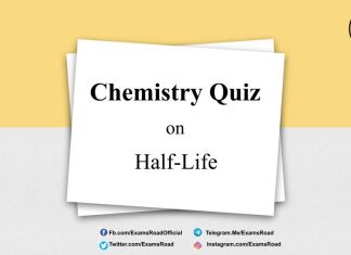 Chemistry Quiz on Half-Life for IIT JEE, NEET, Medical & Engineering Exam Chemistry Quiz on Half-Life