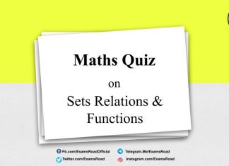 Maths Quiz on Sets Relations And Functions for IIT JEE & Engineering Exam Maths Quiz on Sets Relations And Functions