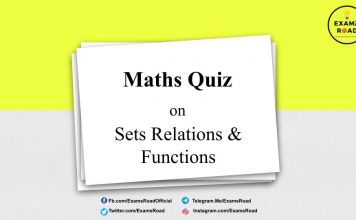 Maths Quiz on Sets Relations And Functions for IIT JEE & Engineering Exam Maths Quiz on Sets Relations And Functions