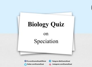 Biology Quiz on Speciation for NEET & Medical Exam 2021 Biology Quiz on Speciation