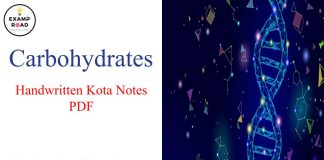Carbohydrates Handwritten Kota Notes PDF Download – IIT JEE, NEET, Medical & Engineering Exam 2021 Carbohydrates Handwritten Kota Notes PDF