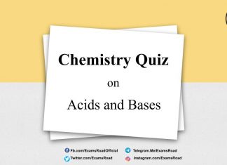 Chemistry Quiz on Acids and Bases for IIT JEE, NEET, Medical & Engineering Exam 2021 Chemistry Quiz on Acids and Bases