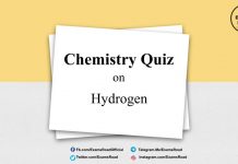 Chemistry Quiz on Hydrogen for IIT JEE, NEET, Medical & Engineering Exam 2021 Chemistry Quiz on Hydrogen