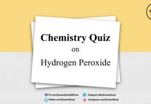 Chemistry Quiz on Hydrogen Peroxide for IIT JEE, NEET, Medical & Engineering Exam 2021 Chemistry Quiz on Hydrogen Peroxide