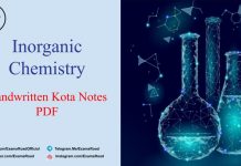Inorganic Chemistry Handwritten Kota Notes PDF Download – IIT JEE, NEET, Medical & Engineering Exam 2021 Inorganic Chemistry Handwritten Kota Notes PDF