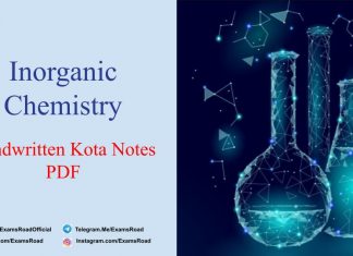 Inorganic Chemistry Handwritten Kota Notes PDF Download – IIT JEE, NEET, Medical & Engineering Exam 2021 Inorganic Chemistry Handwritten Kota Notes PDF