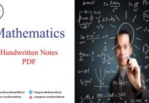 Mathematics Handwritten Kota Notes PDF Free Download – IIT JEE, NEET, Medical & Engineering Exam 2023 Mathematics Handwritten Kota Notes PDF