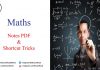 Maths Notes PDF Handwritten & Questions Free Download 2023 – Shortcut Tricks (Topic-Wise) – IIT JEE & Engineering Exam Maths Notes PDF