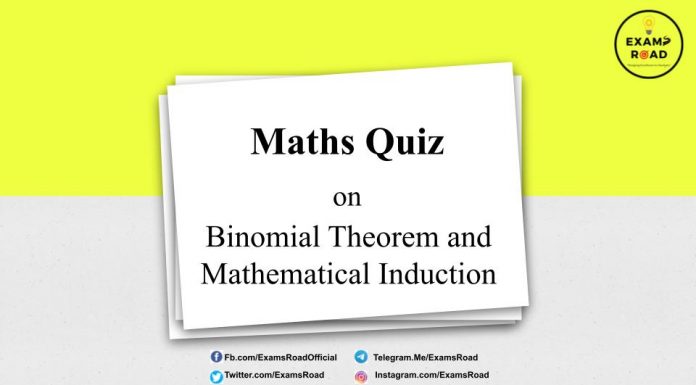 Maths Quiz on Binomial Theorem and Mathematical Induction for JEE Mains/Advance Maths Quiz on Binomial Theorem and Mathematical Induction