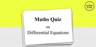 Maths Quiz on Differential Equations for IIT JEE & Engineering Exam Maths Quiz on Differential Equations