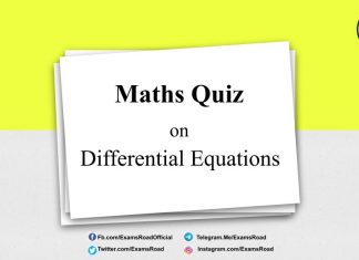 Maths Quiz on Differential Equations for IIT JEE & Engineering Exam Maths Quiz on Differential Equations