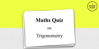 Maths Quiz on Trigonometry for IIT JEE & Engineering Exam Maths Quiz on Trigonometry