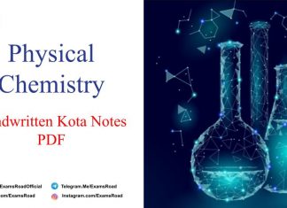 Physical Chemistry Handwritten Kota Notes PDF Download – IIT JEE, NEET, Medical & Engineering Exam 2021 Physical Chemistry Handwritten Kota Notes PDF