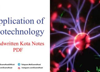 Application of Biotechnology Handwritten Kota Notes PDF Download – NEET & Medical Exam 2021 Application of Biotechnology Handwritten Kota Notes