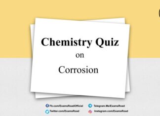Chemistry Quiz on Corrosion for IIT JEE, NEET, Medical & Engineering Exam 2021 Chemistry Quiz on Corrosion