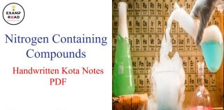 Nitrogen Containing Compounds Handwritten Kota Notes PDF Download – IIT JEE, NEET, Medical & Engineering Exam 2021 Nitrogen Containing Compounds Handwritten Kota Notes