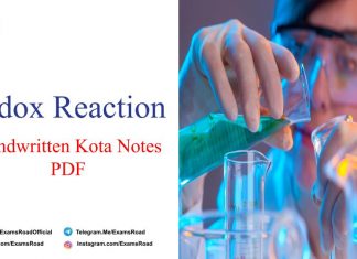 Redox Reaction Handwritten Kota Notes PDF Download – IIT JEE, NEET, Medical & Engineering Exam 2021 Redox Reaction Handwritten Kota Notes PDF