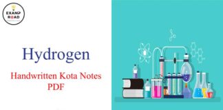 Hydrogen Handwritten Kota Notes PDF Download – IIT JEE, NEET, Medical & Engineering Exam 2021 Hydrogen Handwritten Kota Notes PDF