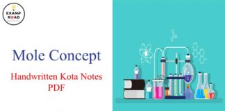 Mole Concept Handwritten Kota Notes PDF Download – IIT JEE, NEET, Medical & Engineering Exam 2021 Mole Concept Handwritten Kota Notes PDF