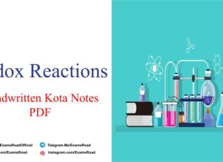 Redox Reactions Handwritten Kota Notes PDF Download – IIT JEE, NEET, Medical & Engineering Exam 2021 Redox Reactions Handwritten Kota Notes PDF