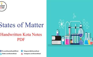 States of Matter Handwritten Notes PDF Download – IIT JEE, NEET, Medical & Engineering Exam States of Matter Handwritten Notes PDF
