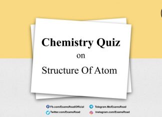 Chemistry Quiz on Structure Of Atom for IIT JEE, NEET, Medical & Engineering Exam 2021 Chemistry Quiz on Structure Of Atom