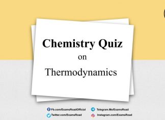 Chemistry Quiz on Thermodynamics for IIT JEE, NEET, Medical & Engineering Exam 2021 Chemistry Quiz on Thermodynamics