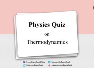 Physics Quiz on Thermodynamics for IIT JEE, NEET, Medical & Engineering Exam Quiz on Thermodynamics