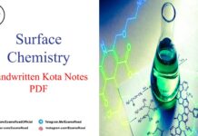 Surface Chemistry Handwritten Kota Notes PDF Download – IIT JEE, NEET, Medical & Engineering Exam 2021 Surface Chemistry Handwritten Kota Notes PDF